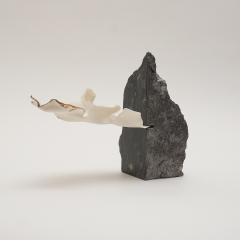 Dora Stanczel PICCOLO IMAGO III porcelain and Eclisseo granite sculpture - 4548349
