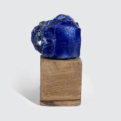 Dora Stanczel REFUGE BLUE porcelain and wood sculpture - 3541424