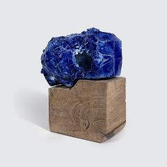 Dora Stanczel REFUGE BLUE porcelain and wood sculpture - 3541425