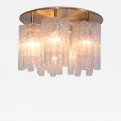 Doria Leuchten 1 of 5 Huge Doria Flush Mount Chandelier with Glass Tubes and Brass Plate - 538817