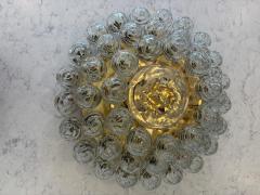 Doria Leuchten 1970s Giant Swirled Glass Snowball Flush Mount Fixture by Doria Leuchten - 4374807