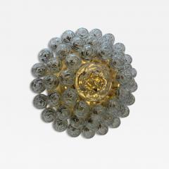 Doria Leuchten 1970s Giant Swirled Glass Snowball Flush Mount Fixture by Doria Leuchten - 4379395