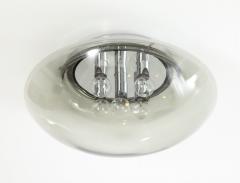 Doria Leuchten 1970s Smoke Gray Glass Flush Mount Sconce  - 2806784