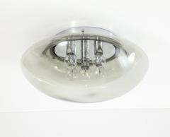Doria Leuchten 1970s Smoke Gray Glass Flush Mount Sconce  - 2806786