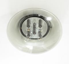 Doria Leuchten 1970s Smoke Gray Glass Flush Mount Sconce  - 2806788