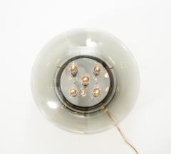 Doria Leuchten 1970s Smoke Gray Glass Flush Mount Sconce  - 2806791