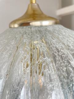 Doria Leuchten DORIA Leuchten Crackle Glass Pendant Lamp Germany circa 1960s - 4827748
