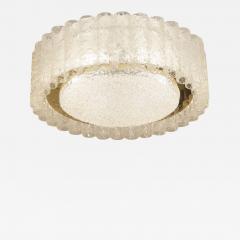 Doria Leuchten Doria Glass Tube Chandelier with Brass Surround Three Available  - 631625