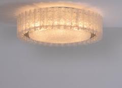 Doria Leuchten Extra Large Doria Glass Flush Mount or Sconce with Brass Surround - 543735