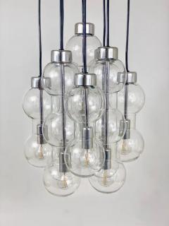 Doria Leuchten Impressive Doria Cascading Hourglass Chandelier Space Age Germany 1960s - 4052612
