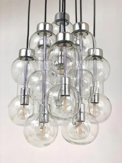 Doria Leuchten Impressive Doria Cascading Hourglass Chandelier Space Age Germany 1960s - 4052614