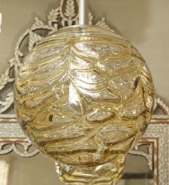 Doria Leuchten Massive Doria Organic Amber Tone Glass Globe Pendant - 162884