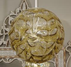 Doria Leuchten Massive Doria Organic Amber Tone Glass Globe Pendant - 162886