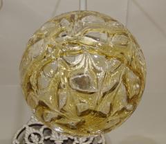 Doria Leuchten Massive Doria Organic Amber Tone Glass Globe Pendant - 162887
