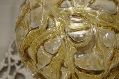 Doria Leuchten Massive Doria Organic Amber Tone Glass Globe Pendant - 162890