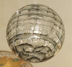 Doria Leuchten Massive Doria Organic Patterned Smoke Toned Glass Globe - 604778