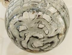 Doria Leuchten Massive Doria Organic Patterned Smoke Toned Glass Globe - 604779