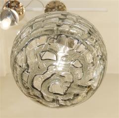 Doria Leuchten Massive Doria Organic Patterned Smoke Toned Glass Globe - 604780