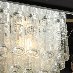 Doria Leuchten Mid Century Modern Molded Glass Cylinder Flush Mount in Chrome by Doria Leuchten - 4622346