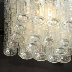 Doria Leuchten Mid Century Modern Molded Glass Cylinder Flush Mount in Chrome by Doria Leuchten - 4622347