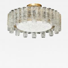 Doria Leuchten Mid Century Stepped Cylindrical Glass Brass Flush Mount by Doria Leuchten - 3359952