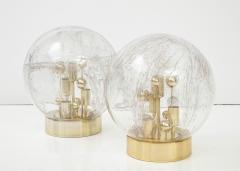 Doria Leuchten Pair of 1970s Large Sputnik Murano Glass Table Lamps by Doria - 3953807