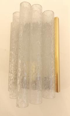 Doria Leuchten Pair of Doria Glass 1960s Mid Century Wall Lamps - 4484456