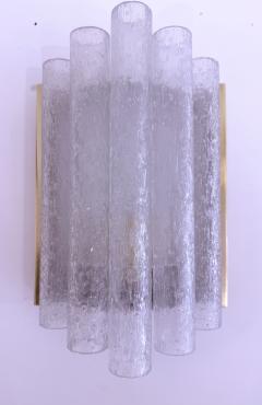 Doria Leuchten Pair of Doria Glass 1960s Mid Century Wall Lamps - 4484459