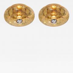 Doria Leuchten Pair of Doria Murano Glass Flush Mounts or Sconces - 1108293