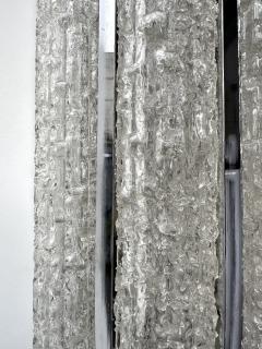 Doria Leuchten Pair of Glass Tube and Metal Chrome Sconces by Doria Leuchten Germany 1970s - 3438157