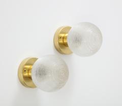 Doria Leuchten Pair of Spun Glass Sconces by Doria - 2807904