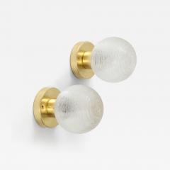 Doria Leuchten Pair of Spun Glass Sconces by Doria - 2813227