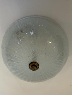 Doria Leuchten Small Doria Snow Ice Murano Glass 1960S Flush Ceiling Lamp Mid Century - 4486706