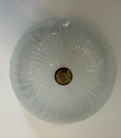 Doria Leuchten Small Doria Snow Ice Murano Glass 1960S Flush Ceiling Lamp Mid Century - 4486707