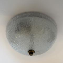 Doria Leuchten Small Doria Snow Ice Murano Glass 1960S Flush Ceiling Lamp Mid Century - 4486711