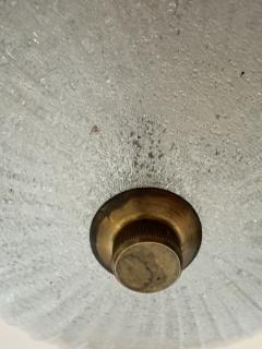 Doria Leuchten Small Doria Snow Ice Murano Glass 1960S Flush Ceiling Lamp Mid Century - 4486713