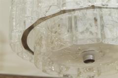 Doria Leuchten Two Tier Organic Glass Chandelier with Chrome Two Available  - 604861