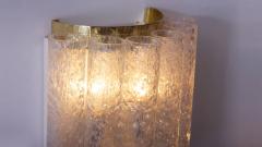 Doria Leuchten Wonderful Pair of Doria Wall Lamps in Brass and Glass - 553179