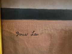 Doris Emrick Lee Ribbon Dance Female Figure with Blue Ball Oil on Canvas - 4697156