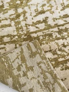 Doris Leslie Blau Collection Abstract Green Element in Hand knotted Silk II - 3579286