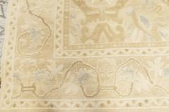 Doris Leslie Blau Collection Alhambra Design Beige and Blue Handmade Wool Rug - 3578872