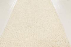 Doris Leslie Blau Collection Alpine White Handmade in Natural Lambswool Runner - 3578813