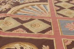Doris Leslie Blau Collection Aubusson Design Rug in Blue Brown Green and Pink - 3578286