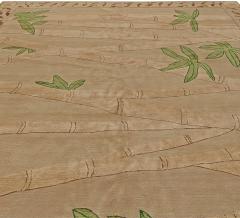 Doris Leslie Blau Collection Bamboo Brown Fresh Green Handmade Wool Silk Rug - 3578654