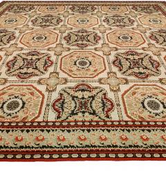 Doris Leslie Blau Collection Bassarabian Floral Beige Brown Orange Handmade Rug - 3578375