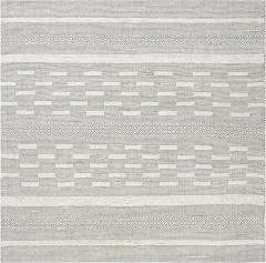 Doris Leslie Blau Collection Bauer Geometric Beige Black Handmade Wool Rug I - 3579334
