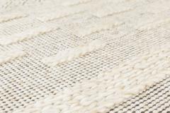Doris Leslie Blau Collection Bauer Geometric Beige Black Handmade Wool Rug I - 3579335