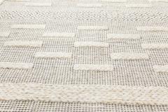 Doris Leslie Blau Collection Bauer Geometric Beige Black Handmade Wool Rug I - 3579338