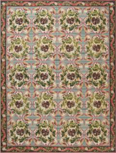 Doris Leslie Blau Collection Bessarabian Design Wool Rug in Green Fuchsia Red - 3578289