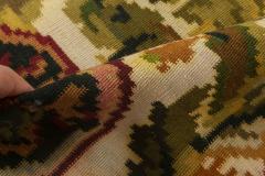 Doris Leslie Blau Collection Bessarabian Design Wool Rug in Green Fuchsia Red - 3578290